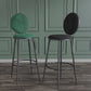 Nordic Low Back Bar Stool Round Counter Bar Stool with Metal Legs Clearhalo 'Bar Furniture' 'Bar Stools' 'bar_stools' 'furn' 'furn_bar_stools' 'Furniture' 'furniture_bar_stools' 'Kitchen & Dining Furniture' 4758840