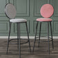 Nordic Low Back Bar Stool Round Counter Bar Stool with Metal Legs Clearhalo 'Bar Furniture' 'Bar Stools' 'bar_stools' 'furn' 'furn_bar_stools' 'Furniture' 'furniture_bar_stools' 'Kitchen & Dining Furniture' 4758841