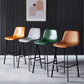 Scandinavian Restaurant Leather Stool Matte Finish Footrest Barstool Clearhalo 'Bar Furniture' 'Bar Stools' 'bar_stools' 'furn' 'furn_bar_stools' 'Furniture' 'furniture_bar_stools' 'Kitchen & Dining Furniture' 4758970
