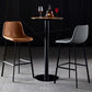 Scandinavian Restaurant Leather Stool Matte Finish Footrest Barstool Clearhalo 'Bar Furniture' 'Bar Stools' 'bar_stools' 'furn' 'furn_bar_stools' 'Furniture' 'furniture_bar_stools' 'Kitchen & Dining Furniture' 4758996