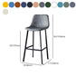 Scandinavian Restaurant Leather Stool Matte Finish Footrest Barstool Clearhalo 'Bar Furniture' 'Bar Stools' 'bar_stools' 'furn' 'furn_bar_stools' 'Furniture' 'furniture_bar_stools' 'Kitchen & Dining Furniture' 4759010