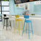 Contemporary Style Low Back Bar-stool Round Counter Bar Stool with Metal Legs Clearhalo 'Bar Furniture' 'Bar Stools' 'bar_stools' 'furn' 'furn_bar_stools' 'Furniture' 'furniture_bar_stools' 'Kitchen & Dining Furniture' 4759037