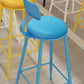 Contemporary Style Low Back Bar-stool Round Counter Bar Stool with Metal Legs Clearhalo 'Bar Furniture' 'Bar Stools' 'bar_stools' 'furn' 'furn_bar_stools' 'Furniture' 'furniture_bar_stools' 'Kitchen & Dining Furniture' 4759046