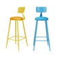 Contemporary Style Low Back Bar-stool Round Counter Bar Stool with Metal Legs Clearhalo 'Bar Furniture' 'Bar Stools' 'bar_stools' 'furn' 'furn_bar_stools' 'Furniture' 'furniture_bar_stools' 'Kitchen & Dining Furniture' 4759047