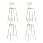 Contemporary Style Low Back Bar-stool Round Counter Bar Stool with Metal Legs White 4 Piece Set Bar Stool(30"H) Clearhalo 'Bar Furniture' 'Bar Stools' 'bar_stools' 'furn' 'furn_bar_stools' 'Furniture' 'furniture_bar_stools' 'Kitchen & Dining Furniture' 4759060