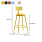 Contemporary Style Low Back Bar-stool Round Counter Bar Stool with Metal Legs Clearhalo 'Bar Furniture' 'Bar Stools' 'bar_stools' 'furn' 'furn_bar_stools' 'Furniture' 'furniture_bar_stools' 'Kitchen & Dining Furniture' 4759064