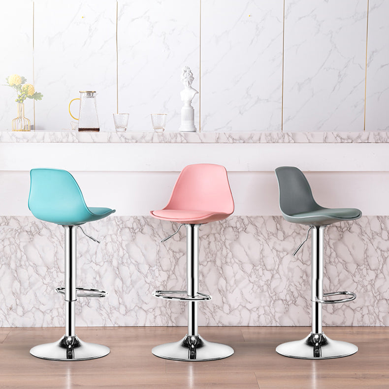 Contemporary Style Liftable Bar Stool Bucket Counter Bar Stool with Metal Legs Clearhalo 'Bar Furniture' 'Bar Stools' 'bar_stools' 'furn' 'furn_bar_stools' 'Furniture' 'furniture_bar_stools' 'Kitchen & Dining Furniture' 4759069