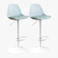 Contemporary Style Liftable Bar Stool Bucket Counter Bar Stool with Metal Legs Green White 2 Piece Set Clearhalo 'Bar Furniture' 'Bar Stools' 'bar_stools' 'furn' 'furn_bar_stools' 'Furniture' 'furniture_bar_stools' 'Kitchen & Dining Furniture' 4759082