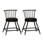 Leather Matte Finish Bristol Stool Low Back Footrest Barstool Black 2 Piece Set Short Stool(18"H) Clearhalo 'Bar Furniture' 'Bar Stools' 'bar_stools' 'furn' 'furn_bar_stools' 'Furniture' 'furniture_bar_stools' 'Kitchen & Dining Furniture' 4759137