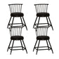 Leather Matte Finish Bristol Stool Low Back Footrest Barstool Black 4 Piece Set Short Stool(18"H) Clearhalo 'Bar Furniture' 'Bar Stools' 'bar_stools' 'furn' 'furn_bar_stools' 'Furniture' 'furniture_bar_stools' 'Kitchen & Dining Furniture' 4759139