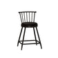 Leather Matte Finish Bristol Stool Low Back Footrest Barstool Black 1 Piece Short Stool(22"H) Clearhalo 'Bar Furniture' 'Bar Stools' 'bar_stools' 'furn' 'furn_bar_stools' 'Furniture' 'furniture_bar_stools' 'Kitchen & Dining Furniture' 4759141