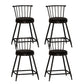 Leather Matte Finish Bristol Stool Low Back Footrest Barstool Black 4 Piece Set Short Stool(22"H) Clearhalo 'Bar Furniture' 'Bar Stools' 'bar_stools' 'furn' 'furn_bar_stools' 'Furniture' 'furniture_bar_stools' 'Kitchen & Dining Furniture' 4759145
