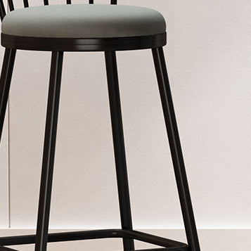 Leather Matte Finish Bristol Stool Low Back Footrest Barstool Clearhalo 'Bar Furniture' 'Bar Stools' 'bar_stools' 'furn' 'furn_bar_stools' 'Furniture' 'furniture_bar_stools' 'Kitchen & Dining Furniture' 4759146