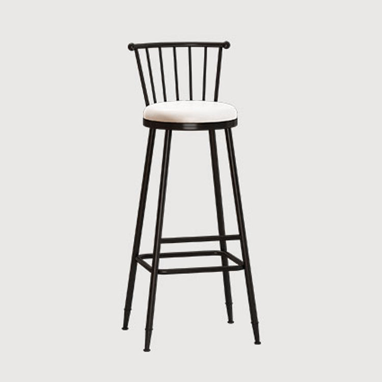 Leather Matte Finish Bristol Stool Low Back Footrest Barstool Clearhalo 'Bar Furniture' 'Bar Stools' 'bar_stools' 'furn' 'furn_bar_stools' 'Furniture' 'furniture_bar_stools' 'Kitchen & Dining Furniture' 4759148