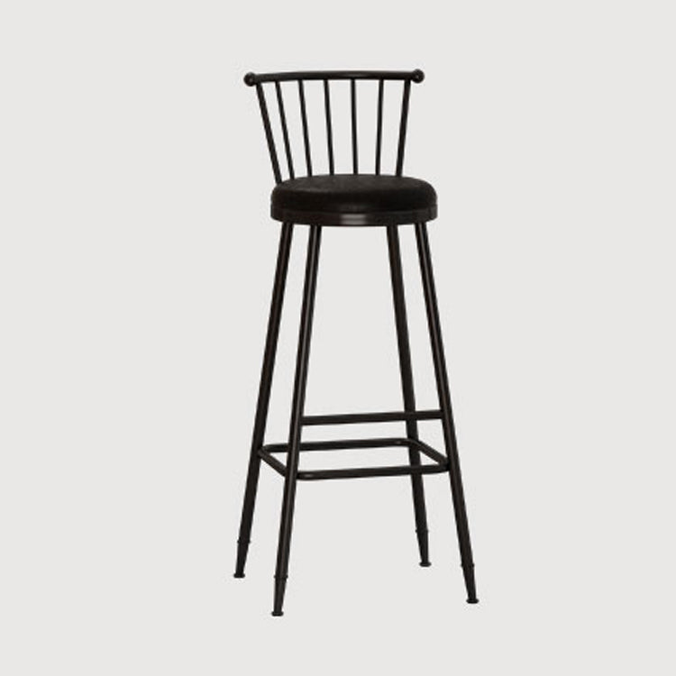 Leather Matte Finish Bristol Stool Low Back Footrest Barstool Clearhalo 'Bar Furniture' 'Bar Stools' 'bar_stools' 'furn' 'furn_bar_stools' 'Furniture' 'furniture_bar_stools' 'Kitchen & Dining Furniture' 4759150