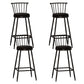 Leather Matte Finish Bristol Stool Low Back Footrest Barstool Black 4 Piece Set Bar Stool(30"H) Clearhalo 'Bar Furniture' 'Bar Stools' 'bar_stools' 'furn' 'furn_bar_stools' 'Furniture' 'furniture_bar_stools' 'Kitchen & Dining Furniture' 4759156