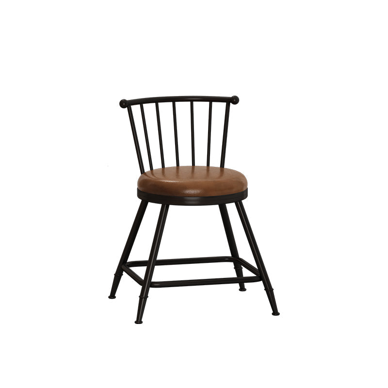 Leather Matte Finish Bristol Stool Low Back Footrest Barstool Coffee 1 Piece Short Stool(18"H) Clearhalo 'Bar Furniture' 'Bar Stools' 'bar_stools' 'furn' 'furn_bar_stools' 'Furniture' 'furniture_bar_stools' 'Kitchen & Dining Furniture' 4759164