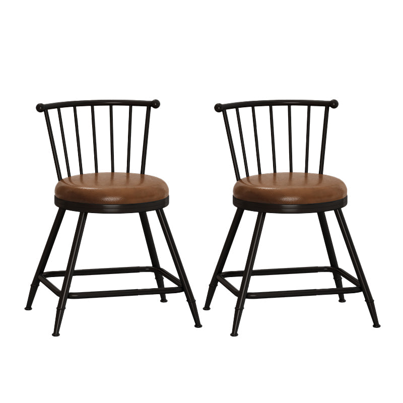 Leather Matte Finish Bristol Stool Low Back Footrest Barstool Coffee 2 Piece Set Short Stool(18"H) Clearhalo 'Bar Furniture' 'Bar Stools' 'bar_stools' 'furn' 'furn_bar_stools' 'Furniture' 'furniture_bar_stools' 'Kitchen & Dining Furniture' 4759165