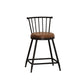 Leather Matte Finish Bristol Stool Low Back Footrest Barstool Coffee 1 Piece Short Stool(22"H) Clearhalo 'Bar Furniture' 'Bar Stools' 'bar_stools' 'furn' 'furn_bar_stools' 'Furniture' 'furniture_bar_stools' 'Kitchen & Dining Furniture' 4759167