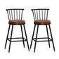 Leather Matte Finish Bristol Stool Low Back Footrest Barstool Coffee 2 Piece Set Counter Stool(26"H) Clearhalo 'Bar Furniture' 'Bar Stools' 'bar_stools' 'furn' 'furn_bar_stools' 'Furniture' 'furniture_bar_stools' 'Kitchen & Dining Furniture' 4759171