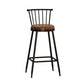 Leather Matte Finish Bristol Stool Low Back Footrest Barstool Coffee 1 Piece Bar Stool(30"H) Clearhalo 'Bar Furniture' 'Bar Stools' 'bar_stools' 'furn' 'furn_bar_stools' 'Furniture' 'furniture_bar_stools' 'Kitchen & Dining Furniture' 4759173