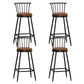 Leather Matte Finish Bristol Stool Low Back Footrest Barstool Coffee 4 Piece Set Bar Stool(30"H) Clearhalo 'Bar Furniture' 'Bar Stools' 'bar_stools' 'furn' 'furn_bar_stools' 'Furniture' 'furniture_bar_stools' 'Kitchen & Dining Furniture' 4759175