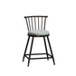 Leather Matte Finish Bristol Stool Low Back Footrest Barstool Grey 1 Piece Short Stool(22"H) Clearhalo 'Bar Furniture' 'Bar Stools' 'bar_stools' 'furn' 'furn_bar_stools' 'Furniture' 'furniture_bar_stools' 'Kitchen & Dining Furniture' 4759182