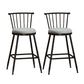 Leather Matte Finish Bristol Stool Low Back Footrest Barstool Grey 2 Piece Set Counter Stool(26"H) Clearhalo 'Bar Furniture' 'Bar Stools' 'bar_stools' 'furn' 'furn_bar_stools' 'Furniture' 'furniture_bar_stools' 'Kitchen & Dining Furniture' 4759186