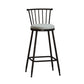 Leather Matte Finish Bristol Stool Low Back Footrest Barstool Grey 1 Piece Bar Stool(30"H) Clearhalo 'Bar Furniture' 'Bar Stools' 'bar_stools' 'furn' 'furn_bar_stools' 'Furniture' 'furniture_bar_stools' 'Kitchen & Dining Furniture' 4759188