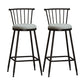 Leather Matte Finish Bristol Stool Low Back Footrest Barstool Grey 2 Piece Set Bar Stool(30"H) Clearhalo 'Bar Furniture' 'Bar Stools' 'bar_stools' 'furn' 'furn_bar_stools' 'Furniture' 'furniture_bar_stools' 'Kitchen & Dining Furniture' 4759189