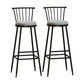 Leather Matte Finish Bristol Stool Low Back Footrest Barstool Grey 2 Piece Set Bar Stool(33"H) Clearhalo 'Bar Furniture' 'Bar Stools' 'bar_stools' 'furn' 'furn_bar_stools' 'Furniture' 'furniture_bar_stools' 'Kitchen & Dining Furniture' 4759192