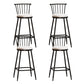 Leather Matte Finish Bristol Stool Low Back Footrest Barstool White 4 Piece Set Bar Stool(30"H) Clearhalo 'Bar Furniture' 'Bar Stools' 'bar_stools' 'furn' 'furn_bar_stools' 'Furniture' 'furniture_bar_stools' 'Kitchen & Dining Furniture' 4759205