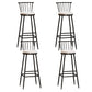 Leather Matte Finish Bristol Stool Low Back Footrest Barstool White 4 Piece Set Bar Stool(33"H) Clearhalo 'Bar Furniture' 'Bar Stools' 'bar_stools' 'furn' 'furn_bar_stools' 'Furniture' 'furniture_bar_stools' 'Kitchen & Dining Furniture' 4759208