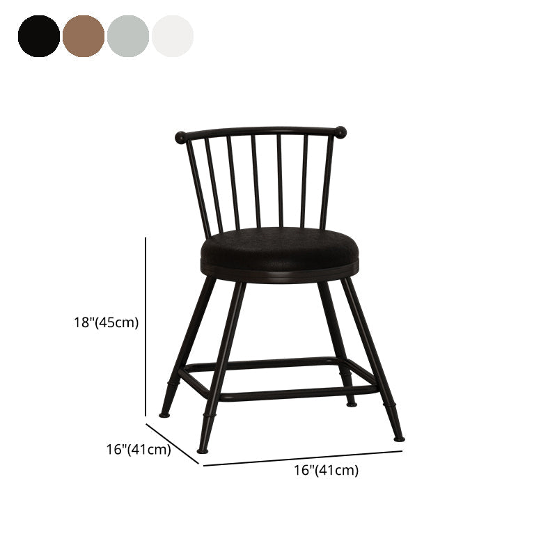 Leather Matte Finish Bristol Stool Low Back Footrest Barstool Clearhalo 'Bar Furniture' 'Bar Stools' 'bar_stools' 'furn' 'furn_bar_stools' 'Furniture' 'furniture_bar_stools' 'Kitchen & Dining Furniture' 4759209