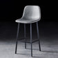 Industrial Style Low Back Bar-stool PU Leather Bar Stool with Metal Legs Grey 1 Piece Bar Stool (28" H) Clearhalo 'Bar Furniture' 'Bar Stools' 'bar_stools' 'furn' 'furn_bar_stools' 'Furniture' 'furniture_bar_stools' 'Kitchen & Dining Furniture' 4759215