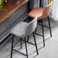 Industrial Style Low Back Bar-stool PU Leather Bar Stool with Metal Legs Clearhalo 'Bar Furniture' 'Bar Stools' 'bar_stools' 'furn' 'furn_bar_stools' 'Furniture' 'furniture_bar_stools' 'Kitchen & Dining Furniture' 4759220