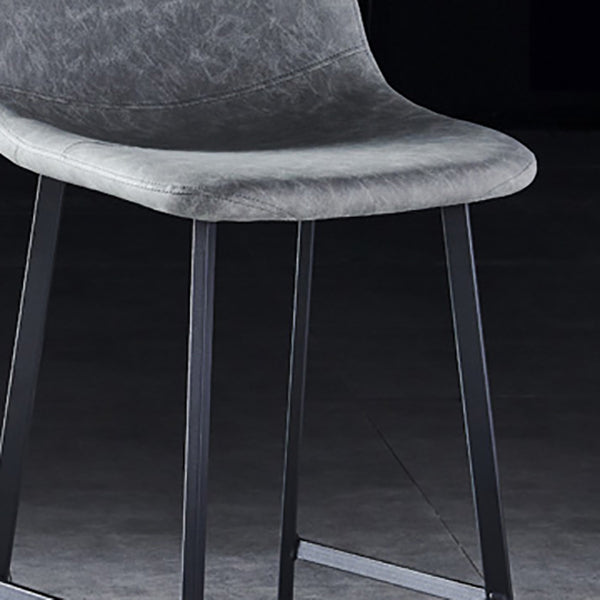 Industrial Style Low Back Bar-stool PU Leather Bar Stool with Metal Legs Clearhalo 'Bar Furniture' 'Bar Stools' 'bar_stools' 'furn' 'furn_bar_stools' 'Furniture' 'furniture_bar_stools' 'Kitchen & Dining Furniture' 4759224