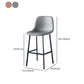 Industrial Style Low Back Bar-stool PU Leather Bar Stool with Metal Legs Clearhalo 'Bar Furniture' 'Bar Stools' 'bar_stools' 'furn' 'furn_bar_stools' 'Furniture' 'furniture_bar_stools' 'Kitchen & Dining Furniture' 4759241