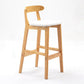Scandinavian Rubberwood Home Stool Matte Finish Upholstered Footrest Barstool White 1 Piece Clearhalo 'Bar Furniture' 'Bar Stools' 'bar_stools' 'furn' 'furn_bar_stools' 'Furniture' 'furniture_bar_stools' 'Kitchen & Dining Furniture' 4759280