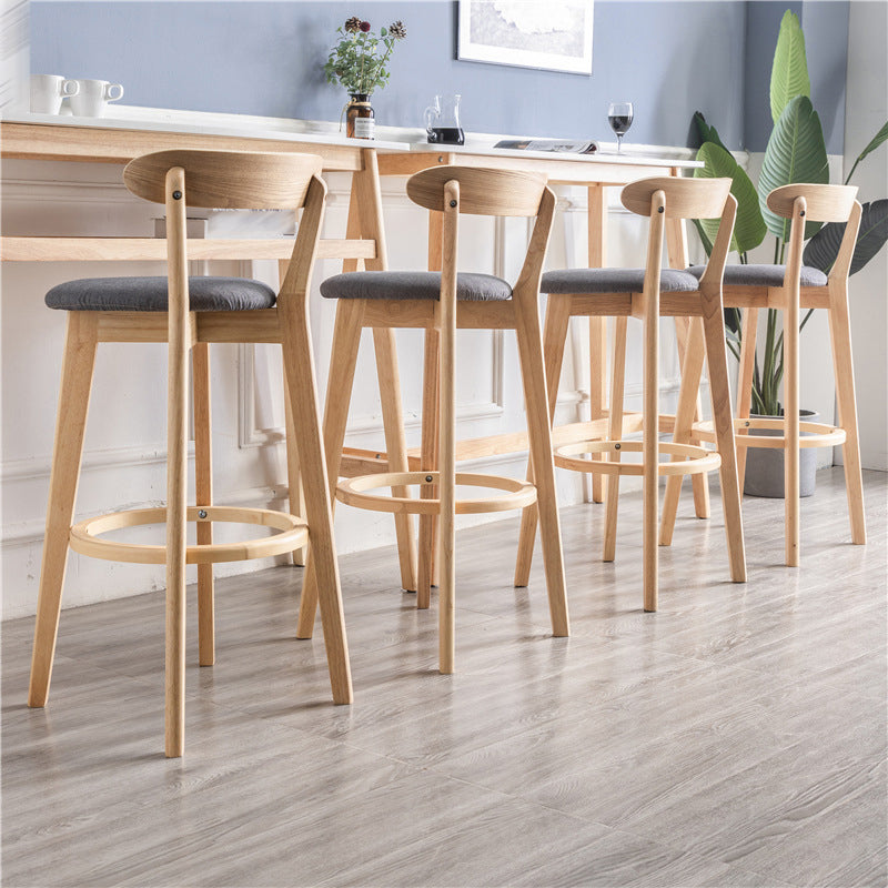 Contemporary Wood Dining Kitchen Room Armless Stool Low Back Bar Stool Clearhalo 'Bar Furniture' 'Bar Stools' 'bar_stools' 'furn' 'furn_bar_stools' 'Furniture' 'furniture_bar_stools' 'Kitchen & Dining Furniture' 4759314