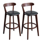 Contemporary Wood Dining Kitchen Room Armless Stool Low Back Bar Stool Black 2 Piece Set Clearhalo 'Bar Furniture' 'Bar Stools' 'bar_stools' 'furn' 'furn_bar_stools' 'Furniture' 'furniture_bar_stools' 'Kitchen & Dining Furniture' 4759316