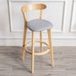Contemporary Wood Dining Kitchen Room Armless Stool Low Back Bar Stool Grey 1 Piece Clearhalo 'Bar Furniture' 'Bar Stools' 'bar_stools' 'furn' 'furn_bar_stools' 'Furniture' 'furniture_bar_stools' 'Kitchen & Dining Furniture' 4759321