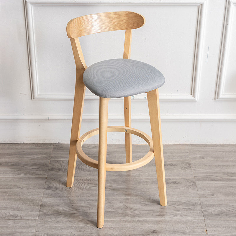 Contemporary Wood Dining Kitchen Room Armless Stool Low Back Bar Stool Grey 1 Piece Clearhalo 'Bar Furniture' 'Bar Stools' 'bar_stools' 'furn' 'furn_bar_stools' 'Furniture' 'furniture_bar_stools' 'Kitchen & Dining Furniture' 4759321