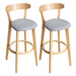 Contemporary Wood Dining Kitchen Room Armless Stool Low Back Bar Stool Grey 2 Piece Set Clearhalo 'Bar Furniture' 'Bar Stools' 'bar_stools' 'furn' 'furn_bar_stools' 'Furniture' 'furniture_bar_stools' 'Kitchen & Dining Furniture' 4759322