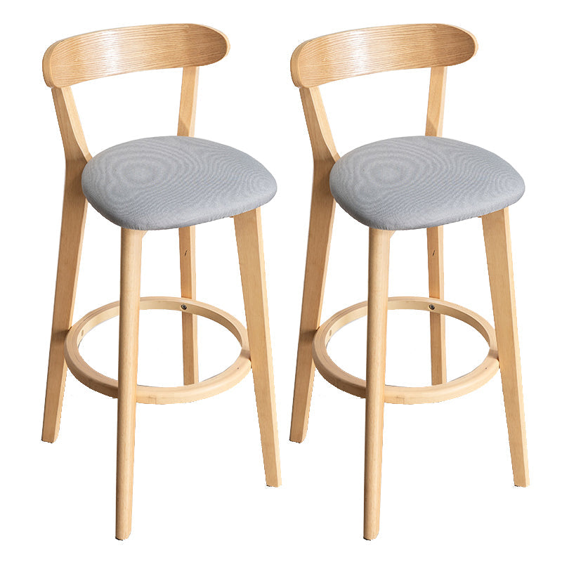 Contemporary Wood Dining Kitchen Room Armless Stool Low Back Bar Stool Grey 2 Piece Set Clearhalo 'Bar Furniture' 'Bar Stools' 'bar_stools' 'furn' 'furn_bar_stools' 'Furniture' 'furniture_bar_stools' 'Kitchen & Dining Furniture' 4759322