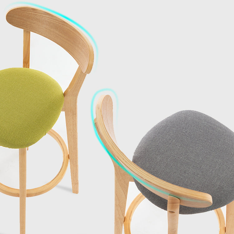 Contemporary Wood Dining Kitchen Room Armless Stool Low Back Bar Stool Clearhalo 'Bar Furniture' 'Bar Stools' 'bar_stools' 'furn' 'furn_bar_stools' 'Furniture' 'furniture_bar_stools' 'Kitchen & Dining Furniture' 4759326