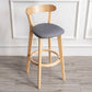 Contemporary Wood Dining Kitchen Room Armless Stool Low Back Bar Stool Dark Gray 1 Piece Clearhalo 'Bar Furniture' 'Bar Stools' 'bar_stools' 'furn' 'furn_bar_stools' 'Furniture' 'furniture_bar_stools' 'Kitchen & Dining Furniture' 4759327