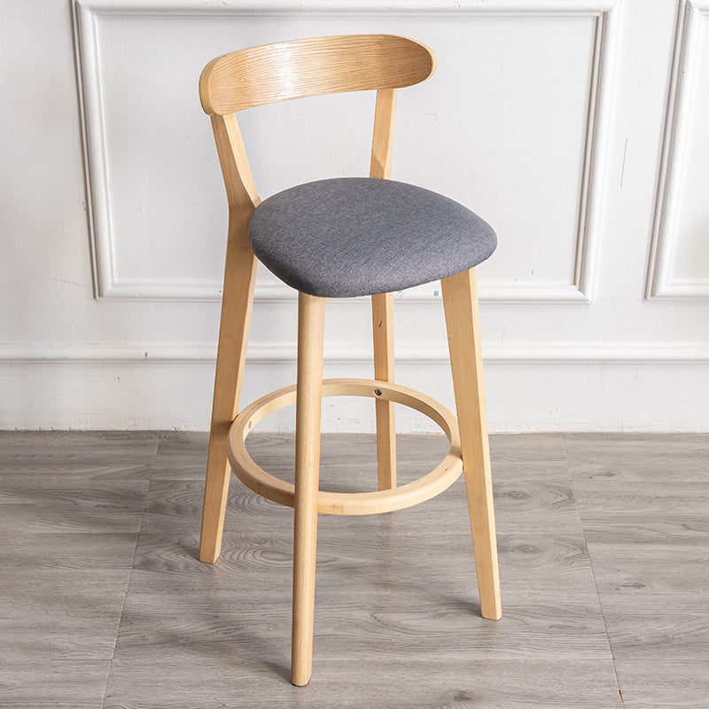 Contemporary Wood Dining Kitchen Room Armless Stool Low Back Bar Stool Dark Gray 1 Piece Clearhalo 'Bar Furniture' 'Bar Stools' 'bar_stools' 'furn' 'furn_bar_stools' 'Furniture' 'furniture_bar_stools' 'Kitchen & Dining Furniture' 4759327