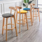 Contemporary Wood Dining Kitchen Room Armless Stool Low Back Bar Stool Clearhalo 'Bar Furniture' 'Bar Stools' 'bar_stools' 'furn' 'furn_bar_stools' 'Furniture' 'furniture_bar_stools' 'Kitchen & Dining Furniture' 4759333