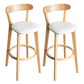 Contemporary Wood Dining Kitchen Room Armless Stool Low Back Bar Stool White 2 Piece Set Clearhalo 'Bar Furniture' 'Bar Stools' 'bar_stools' 'furn' 'furn_bar_stools' 'Furniture' 'furniture_bar_stools' 'Kitchen & Dining Furniture' 4759340
